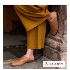 Nisolo Ama Woven Leather Mules Size  7.5